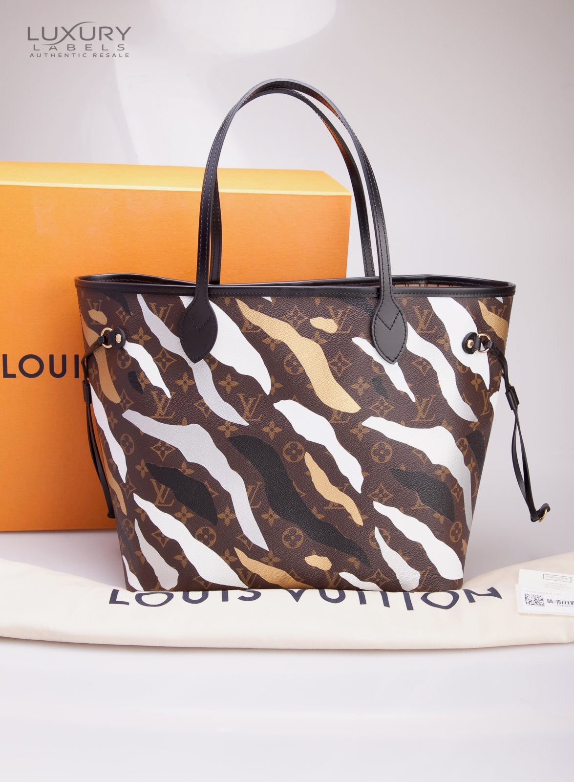 Louis Vuitton x Lol Monogram Neverfull mm Gold Silver