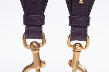 DIOR Oblique Studded Burgundy Shoulder Strap (New)
