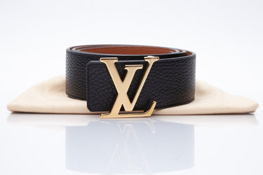 LOUIS VUITTON Taurillon Leather 40MM LV Initiales Reversible Belt 85 (New)