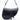 DIOR Limited Edition Black Calfskin Saddle Bag with Strap Studded Shoulder Bag