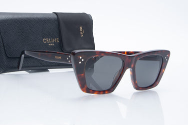 CELINE Dark Havana Acetate Cat Sunglasses (New)