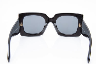 CHANEL Square Black Acetate and Glass Pearls Sunglasses (New)