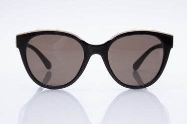 CHANEL Acetate CC Butterfly Sunglasses Black and Beige