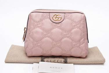 GUCCI Perfect Pink Lion GG Matelasse Cosmetic Case (New)