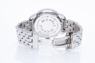 MICHELE Uptown Diamond Dial 39mm Silver Tone Watch