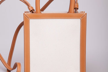 CELINE MINI VERTICAL CABAS Natural/Tan Crossbody Bag (New)