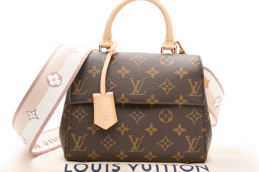 LOUIS VUITTON Monogram Beige Cluny Mini Crossbody Bag