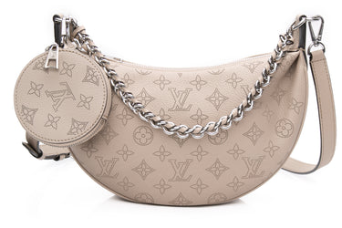 LOUIS VUITTON Galet Grey Baia PM Mahina Crossbody Bag