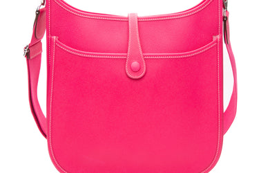HERMES Rose Tyrien Evelyne PM III Epsom Leather Crossbody