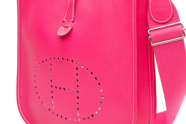 HERMES Rose Tyrien Evelyne PM III Epsom Leather Crossbody