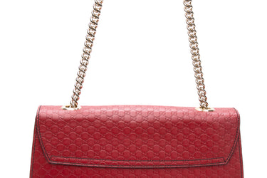 GUCCI Red Microguccissima Medium Emily Chain Shoulder Bag