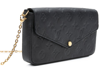 LOUIS VUITTON Black Empreinte Pochette Felicie Crossbody