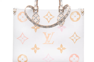 LOUIS VUITTON By The Pool Beige Monogram Giant Watercolor Onthego MM