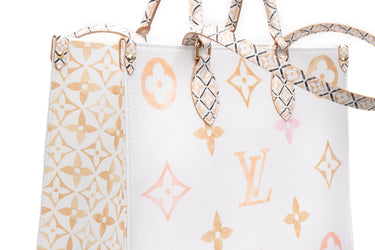 LOUIS VUITTON By The Pool Beige Monogram Giant Watercolor Onthego MM