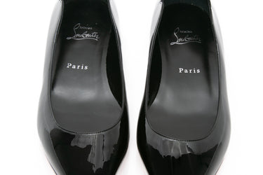 CHRISTIAN LOUBOUTIN Hot Chickita Flat Black Patent 40.5 (New)
