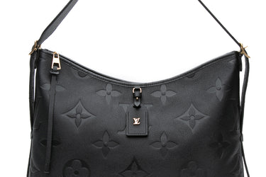 LOUIS VUITTON Black Monogram Empreinte Carryall MM