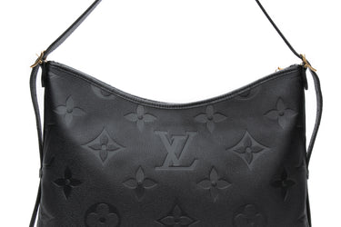 LOUIS VUITTON Black Monogram Empreinte Carryall MM