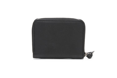 LOUIS VUITTON Black Noir Calfskin Lockme Zippy Coin Purse