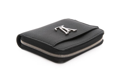 LOUIS VUITTON Black Noir Calfskin Lockme Zippy Coin Purse
