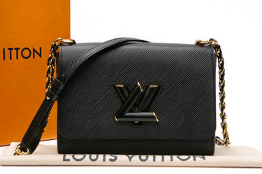 LOUIS VUITTON Black Twist MM Epi Leather