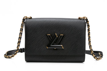LOUIS VUITTON Black Twist MM Epi Leather