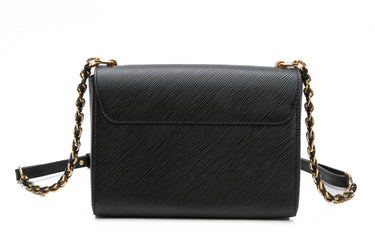 LOUIS VUITTON Black Twist MM Epi Leather