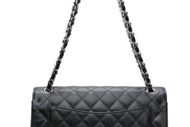 CHANEL Black Caviar Quilted Jumbo Classic Double Flap Bag
