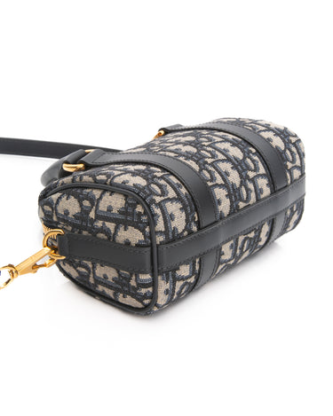 DIOR Blue Dior Oblique Jacquard Dior Groove 17 Nano Bag (New