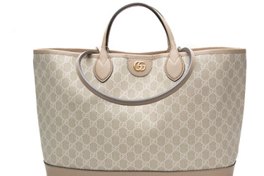 GUCCI Beige Ophidia Medium GG canvas tote shoulder bag