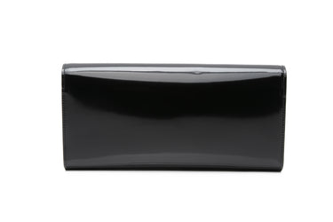 SAINT LAURENT Black Patent Leather Kate Tassel Clutch