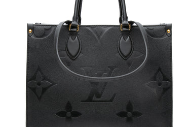 LOUIS VUITTON Black Monogram Empreinte Onthego MM