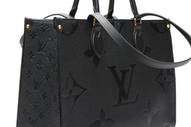 LOUIS VUITTON Black Monogram Empreinte Onthego MM