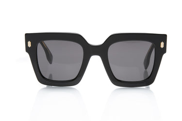 FENDI Acetate Square Black Roma Sunglasses (New)