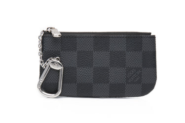 LOUIS VUITTON Damier Graphite Canvas Key Pouch Cles