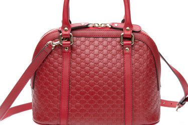 GUCCI Rosso Soft Microguccissima Mini Dome Bag