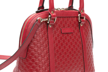 GUCCI Rosso Soft Microguccissima Mini Dome Bag