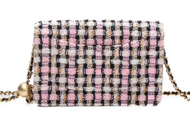 CHANEL Tweed Pearl Crush Wallet on Chain WOC