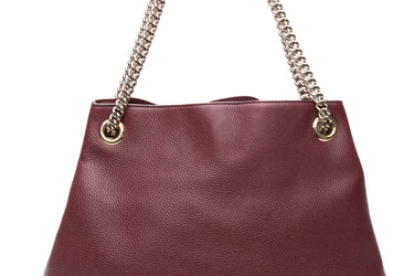 GUCCI Medium Soho Burgundy Leather Hobo