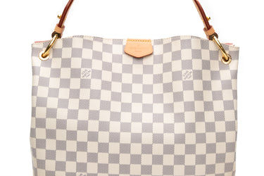 LOUIS VUITTON Rose Ballerine Pink Damier Azur Graceful PM