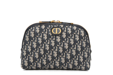 DIOR Blue Dior Oblique Jacquard 30 Montaigne Aphrodite Pouch (New)