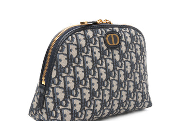 DIOR Blue Dior Oblique Jacquard 30 Montaigne Aphrodite Pouch (New)