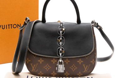 LOUIS VUITTON Black Monogram Chain It PM
