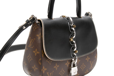 LOUIS VUITTON Black Monogram Chain It PM