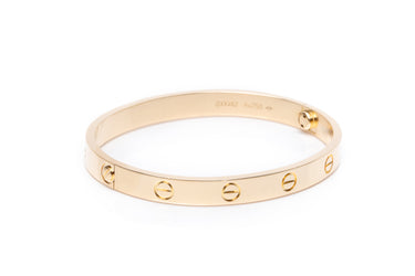CARTIER 18K Yellow Gold Love Bracelet Sz 17