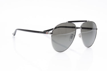 GUCCI Trendy Pilot Metal Shape With Acetate Top Bar Sunglasses