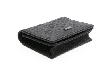 DIOR Black Dior Gravity Leather Business Card Holder (New)