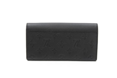 LOUIS VUITTON Black Empreinte Leather Sarah Wallet