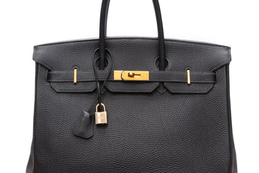 HERMES Bleu Indigo Togo Birkin 35