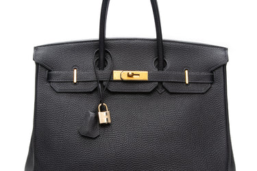 HERMES Bleu Indigo Togo Birkin 35