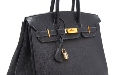 HERMES Bleu Indigo Togo Birkin 35